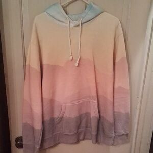 PacSun Cream and Gray Hoodie